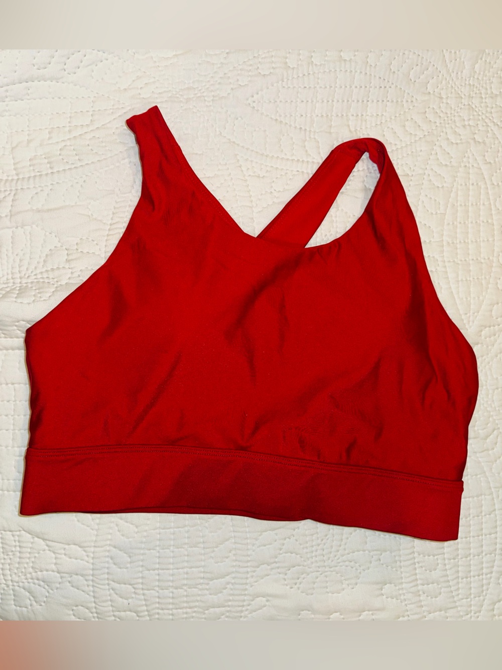 Red Fabletics Sports Bra - High Impact